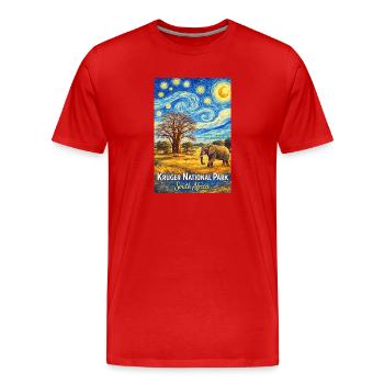 Kruger-Nationalpark, Südafrika - Männer Premium Bio T-Shirt - Rot - Vorne - Damien (186cm)