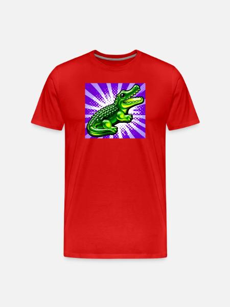 crocodile - T-shirt bio Premium Homme - rouge