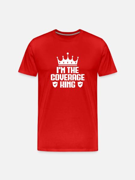 Insurance Agent Costume Coverage King Medicare - Men's Premium Organic T-Shirt - red