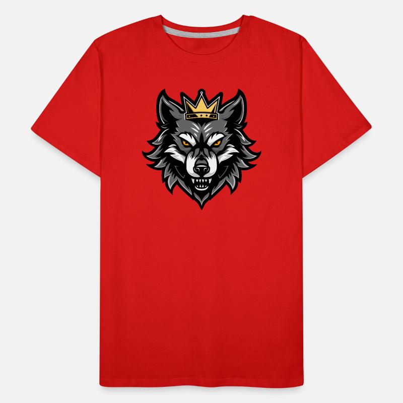 Wolf Head Crown Men's Premium Organic T-Shirt