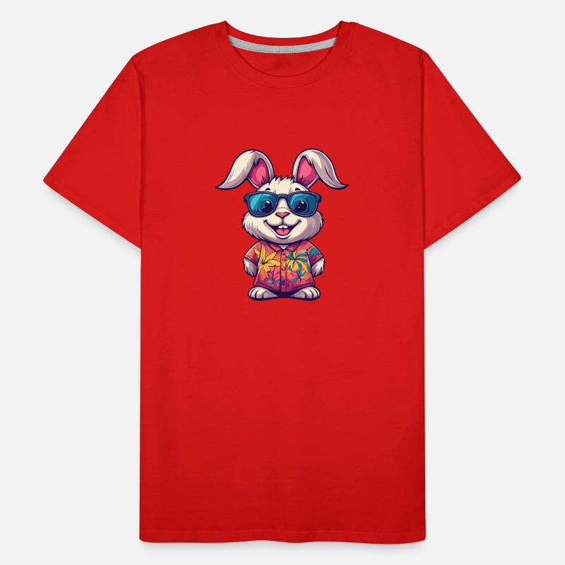 Bunny Comic Holiday T-shirt bio Premium Homme