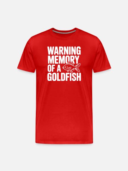 Warnerinnerung an einen Goldfisch - Männer Premium Bio T-Shirt - Rot