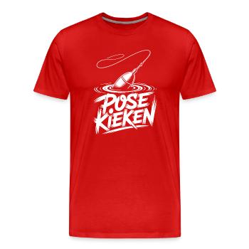 Pêche, Dicton, Pose - T-shirt bio Premium Homme - rouge - Devant - Damien (186cm)