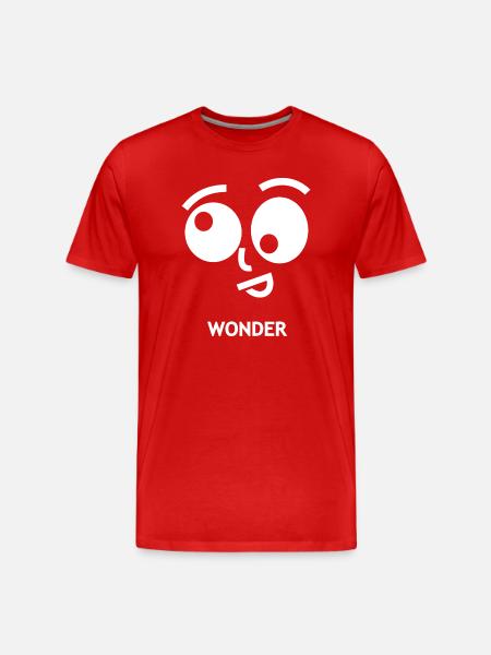 Wonder Happy Face Illustration - Men's Premium Organic T-Shirt - red