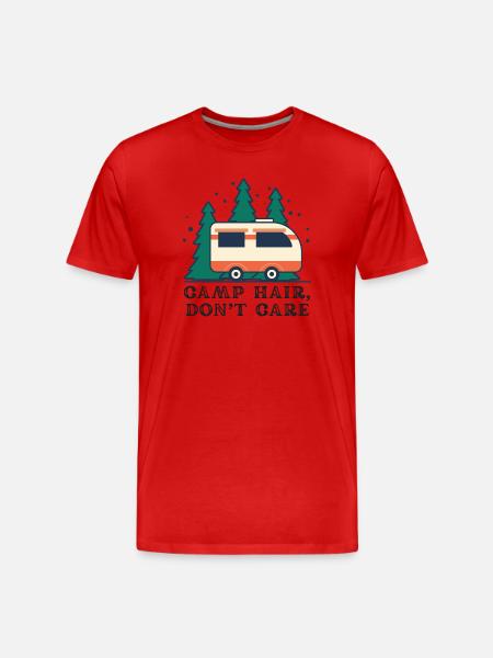 Camp Hair Don't Care Camper - Men's Premium Organic T-Shirt - red