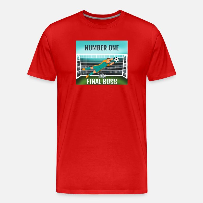 Endgegner: Torwart - Männer Premium Bio T-Shirt - Rot