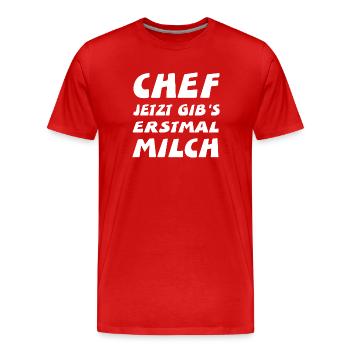 Chef - Männer Premium Bio T-Shirt - Rot - Vorne - Damien (186cm)
