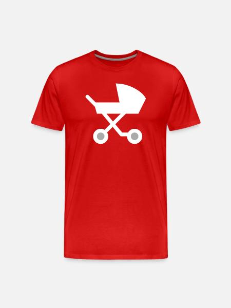 baby carriage - Men's Premium Organic T-Shirt - red