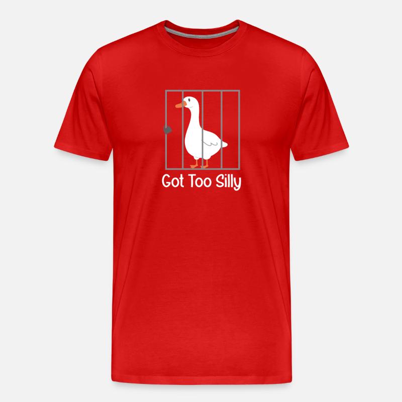 Wurde zu albern, Gans - Männer Premium Bio T-Shirt - Rot