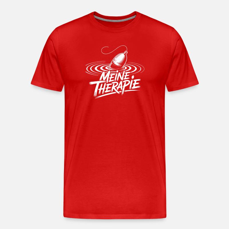 Angeln Spruch - Männer Premium Bio T-Shirt - Rot