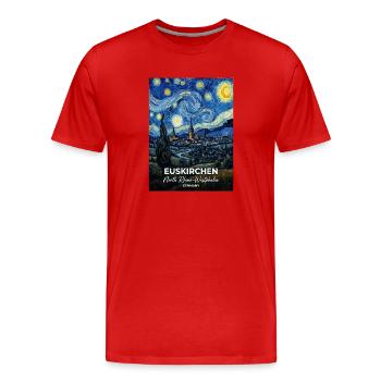 Euskirchen Germany Sternennacht - Männer Premium Bio T-Shirt - Rot - Vorne - Damien (186cm)