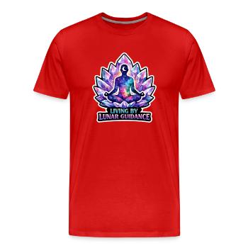 Mondmeditation, Mondachtsamkeit, Spirituell - Männer Premium Bio T-Shirt - Rot - Vorne - Damien (186cm)