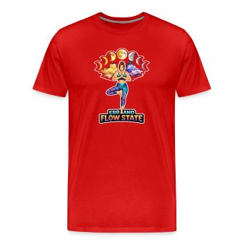 Mondmeditation, Mondachtsamkeit, Spirituell - Männer Premium Bio T-Shirt - Rot - Vorne - Damien (186cm)