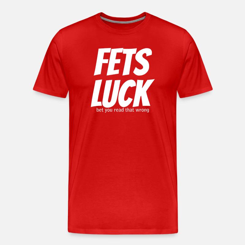 Fets Luck Meme - Männer Premium Bio T-Shirt - Rot