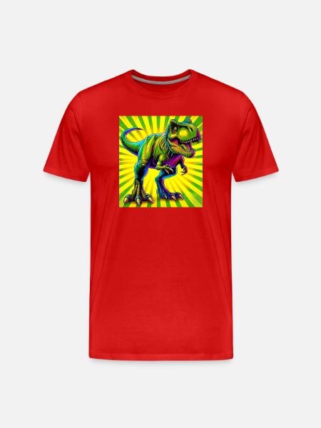 dinosaur - Men's Premium Organic T-Shirt - red