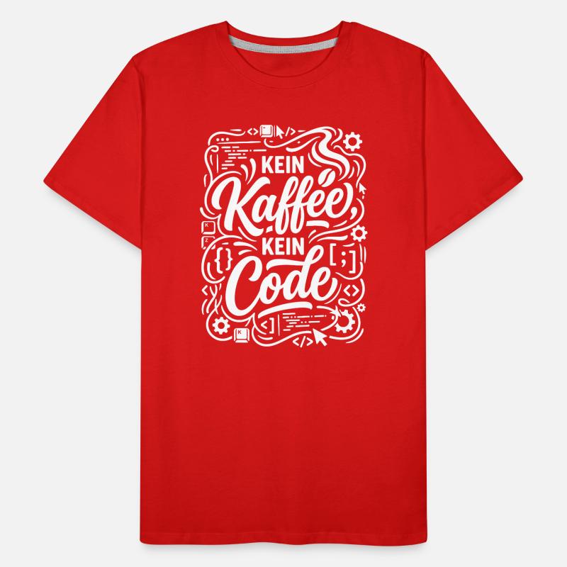 Kein Kaffee kein Code Informatiker Männer Premium Bio T-Shirt