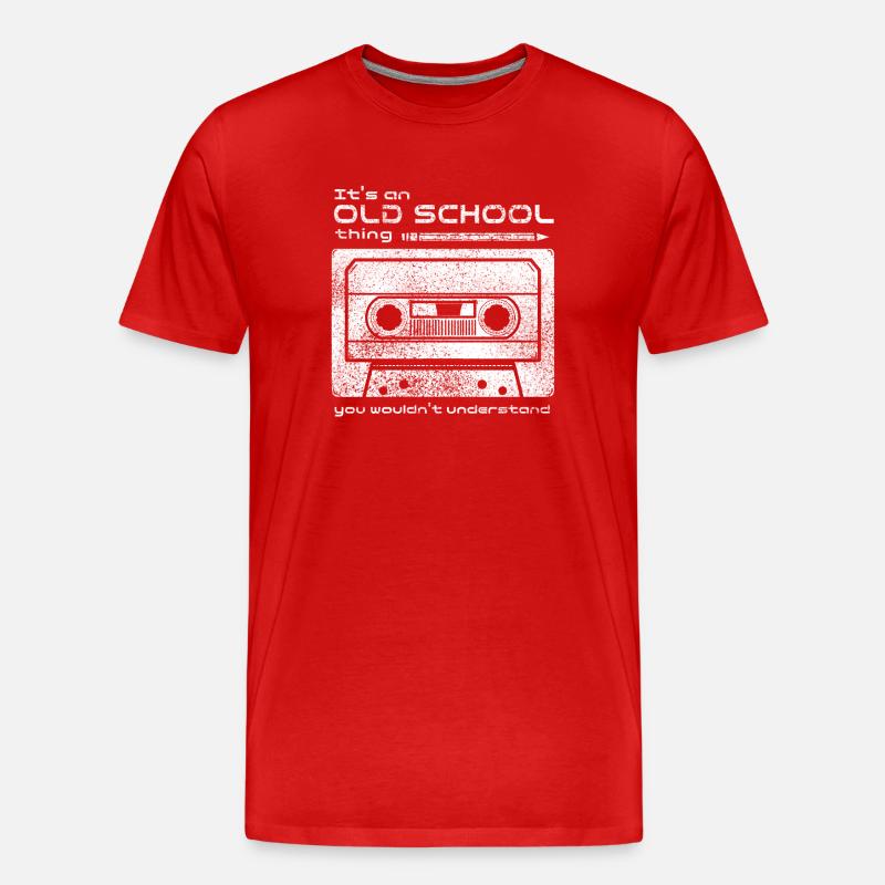 Astuce du ruban à l’ancienne - T-shirt bio Premium Homme - rouge
