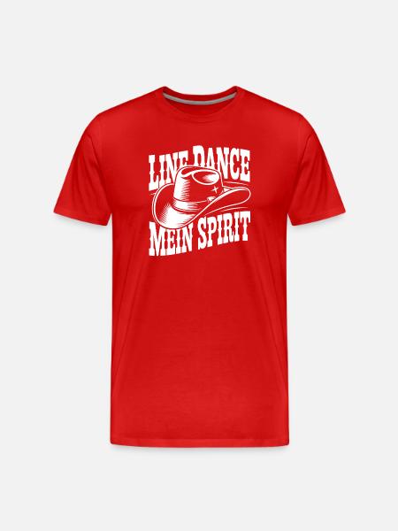 Line Dance Spirit - Männer Premium Bio T-Shirt - Rot