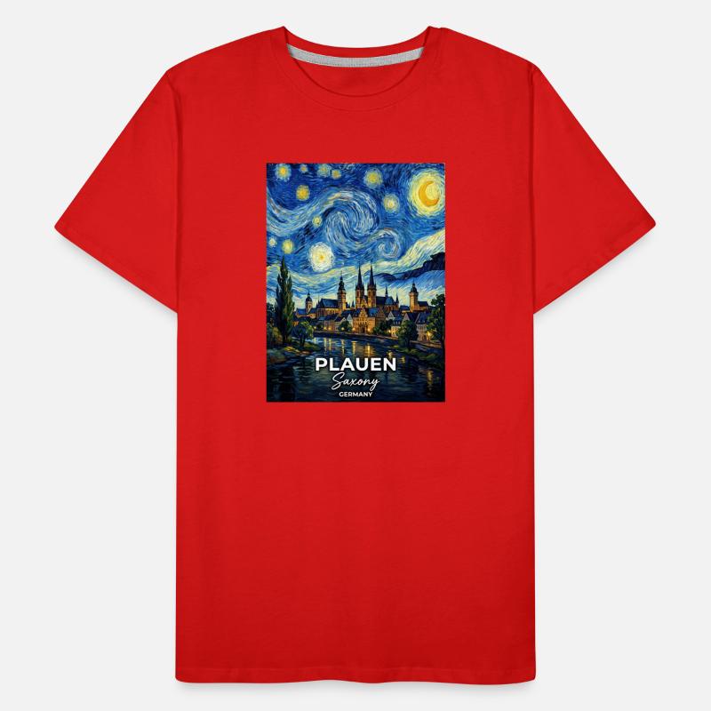 Plauen Germany Starry Night Men's Premium Organic T-Shirt