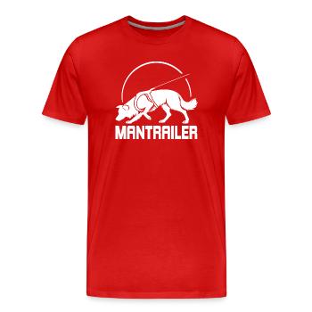 Border Collie MANTRAILER Search Dogs Dog - Men's Premium Organic T-Shirt - red - Front - Damien (186cm)