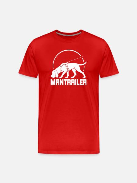 Bloodhound MANTRAILER Søgehunde Hunde Wilsigns - Herre Premium T-shirt økologisk - rød