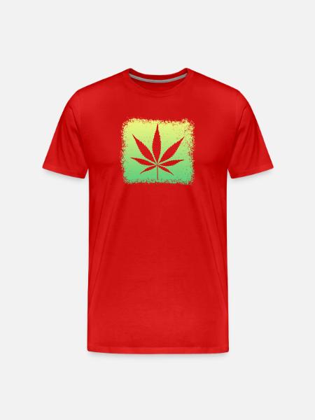 Cannabis leaf weed weed - Men's Premium Organic T-Shirt - red