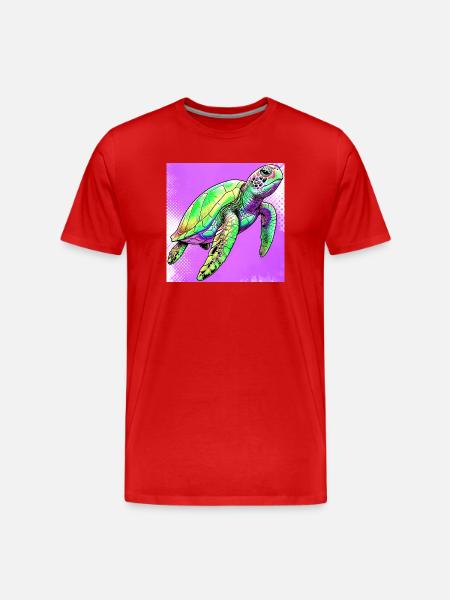 turtle - Men's Premium Organic T-Shirt - red