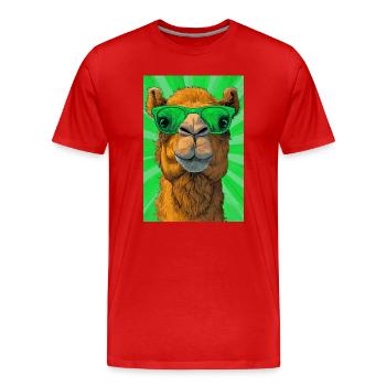 chameau - T-shirt bio Premium Homme - rouge - Devant - Damien (186cm)