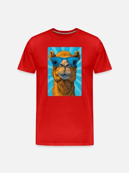 Kamel - Männer Premium Bio T-Shirt - Rot