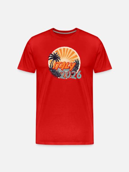 Italy 2026 - Men's Premium Organic T-Shirt - red