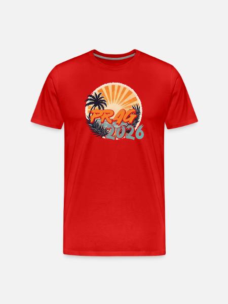Prag 2026 - Männer Premium Bio T-Shirt - Rot