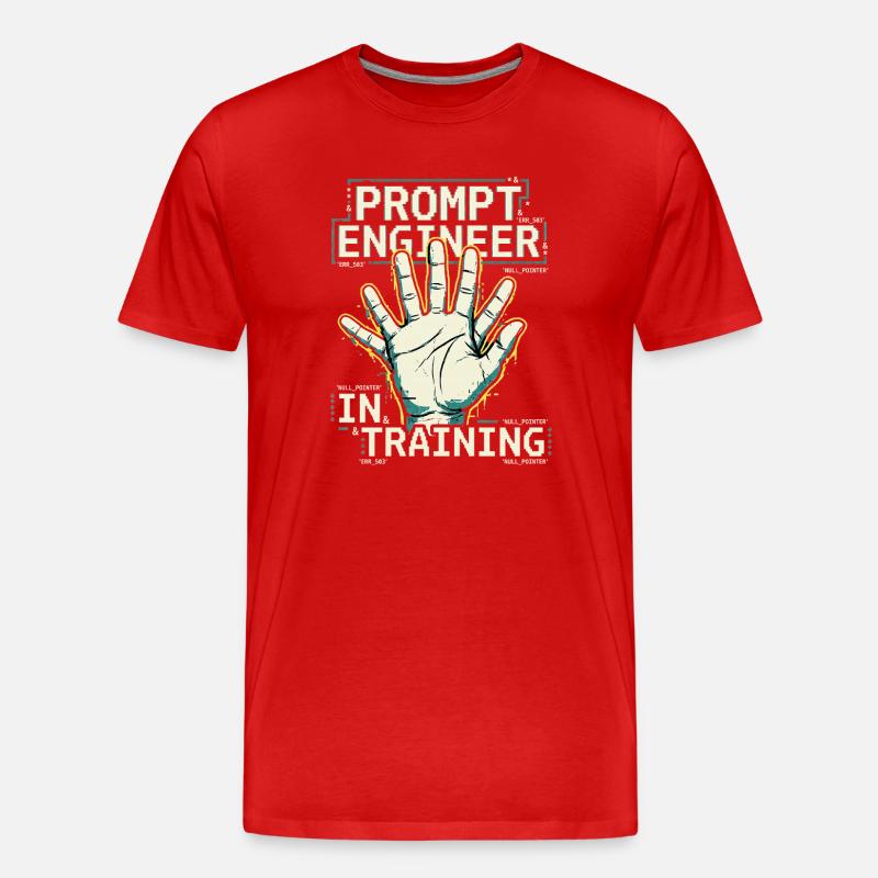 Prompt Engineer In Training - Men's Premium Organic T-Shirt - red
