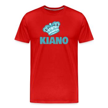 Geschenk für Kiano - Männer Premium Bio T-Shirt - Rot - Vorne - Damien (186cm)