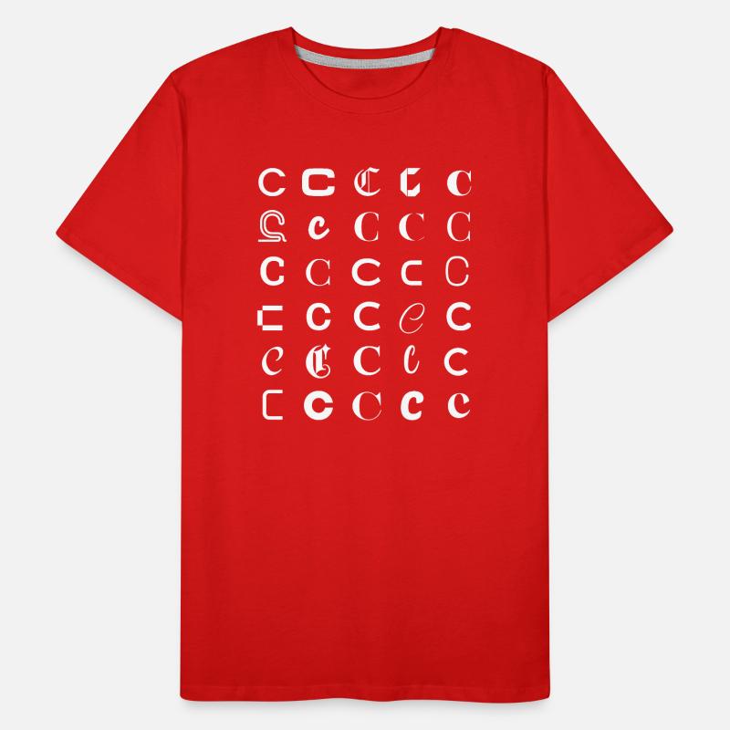 Typography C Glyphs Monogram Set Men's Premium Organic T-Shirt