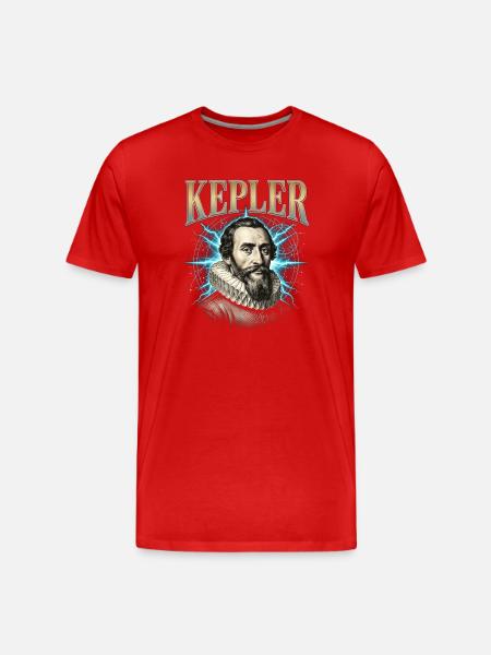 Johannes Kepler Donner - Männer Premium Bio T-Shirt - Rot