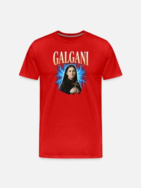 Saint Gemma Galgani Thunder - Men's Premium Organic T-Shirt - red