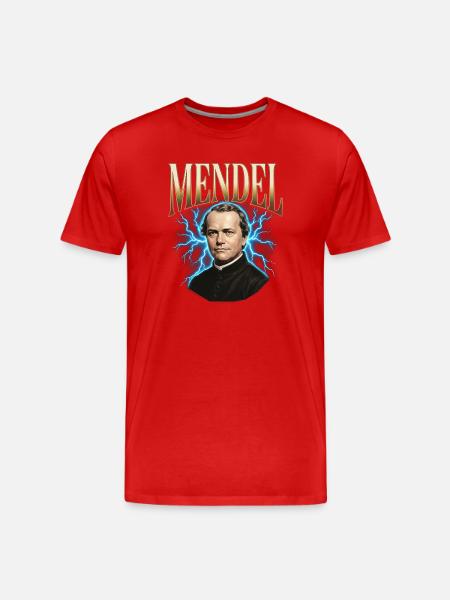Gregor Mendel Donner - Männer Premium Bio T-Shirt - Rot