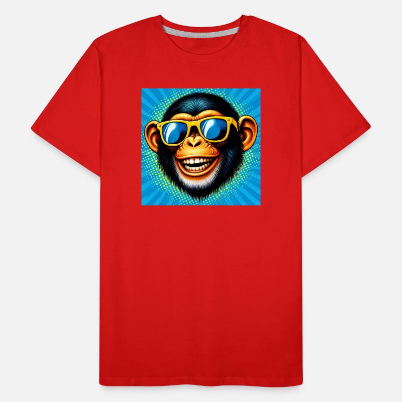 Singe chimpanzé T-shirt bio Premium Homme