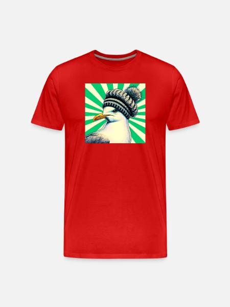 gull - Men's Premium Organic T-Shirt - red