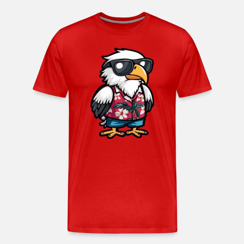 Vacances Eagle Comic - T-shirt bio Premium Homme - rouge