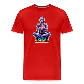 Mondmeditation, Mondachtsamkeit, Spirituell - Männer Premium Bio T-Shirt - Rot - Vorne - Damien (186cm)