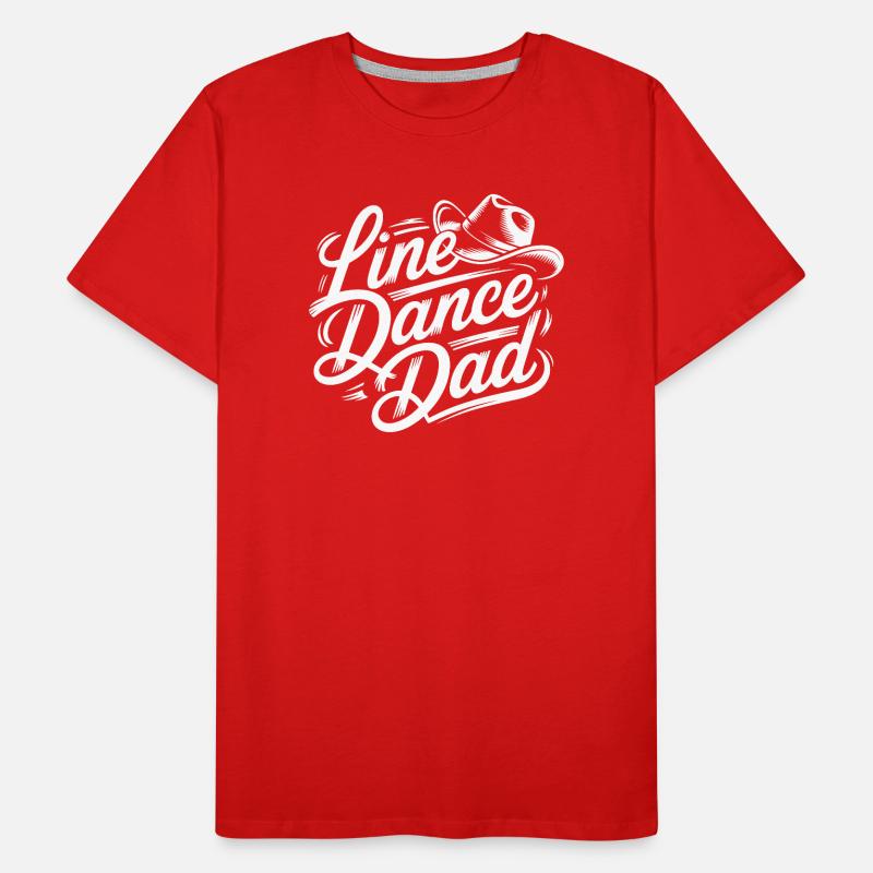 Line Dance Dad - Script Logo Männer Premium Bio T-Shirt