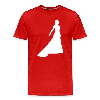 Wedding - Men's Premium Organic T-Shirt - red - Front - Damien (186cm)