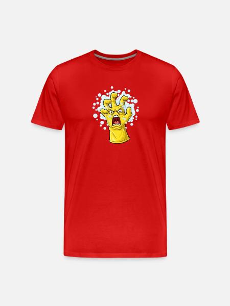 Angry Yellow Gauntlet - Men's Premium Organic T-Shirt - red