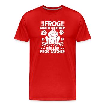 Frog Catcher Match Matcher Skilled Catcher Frog - Männer Premium Bio T-Shirt - Rot - Vorne - Damien (186cm)