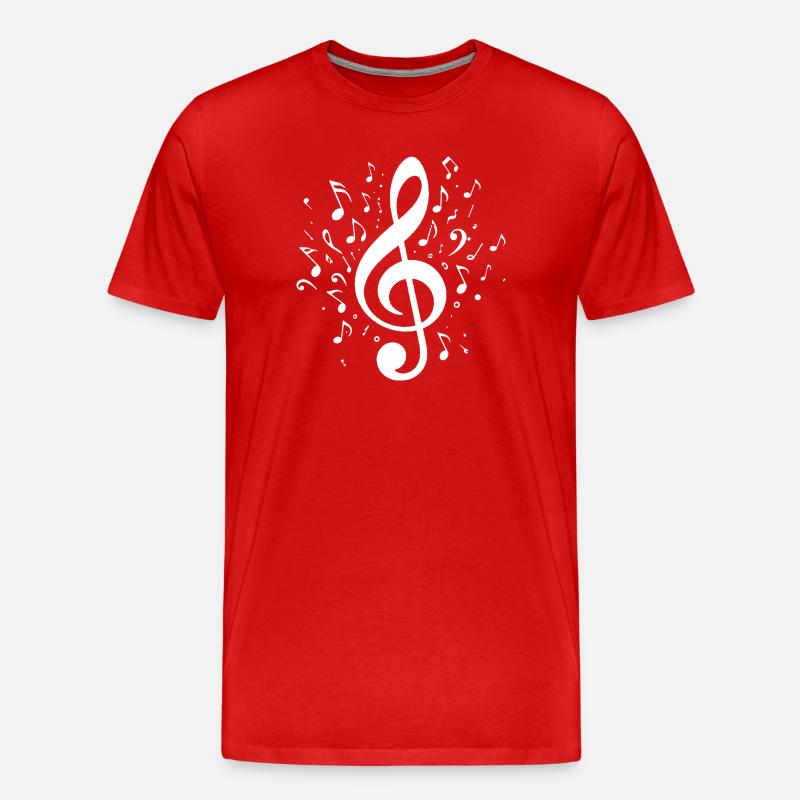 Clé explosive avec notes - T-shirt bio Premium Homme - rouge
