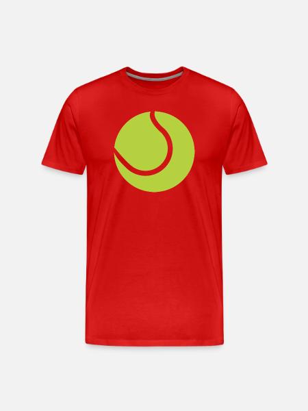 Tennis ball - Men's Premium Organic T-Shirt - red