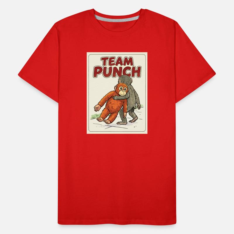 Coup de poing Bébé Singe Coup de poing T-shirt bio Premium Homme