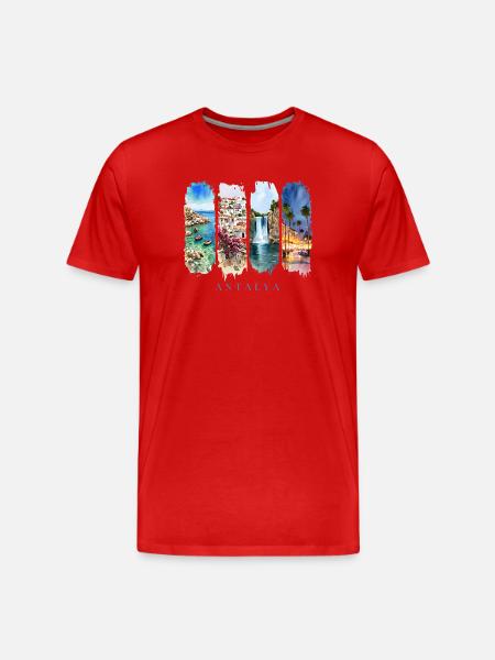 Antalya Design – Turkey Summer Holiday Motif - Men's Premium Organic T-Shirt - red