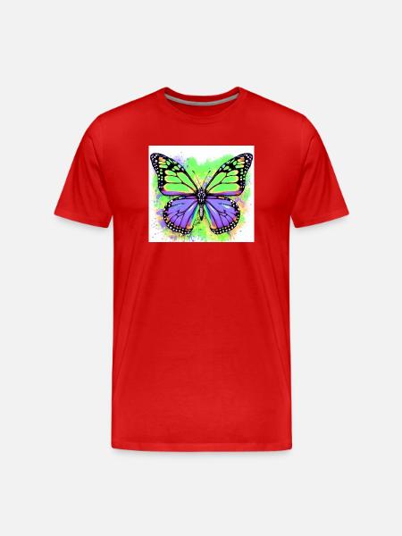 butterfly - Men's Premium Organic T-Shirt - red